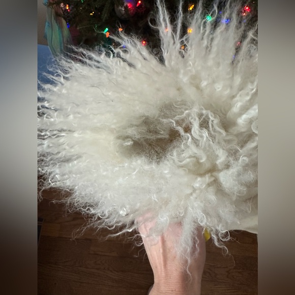 Marvin Richards white Mongolian fur penny lane coat size 12 - Picture 3 of 16